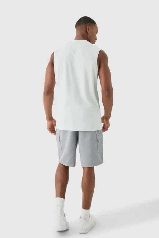 Relaxed Fit Elasticated Waist Cargo Shorts
