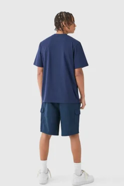 Relaxed Fit Elasticated Waist Cargo Shorts