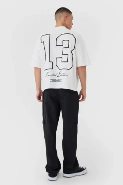 Relaxed Fit Fixed Waist Woven Tab Cargo Trousers