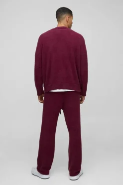 Relaxed Fit Fluffy Knitted Joggers