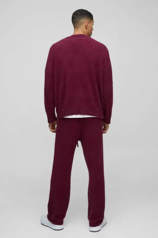Relaxed Fit Fluffy Knitted Joggers