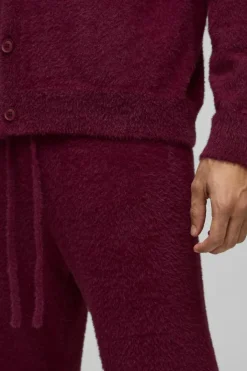 Relaxed Fit Fluffy Knitted Joggers