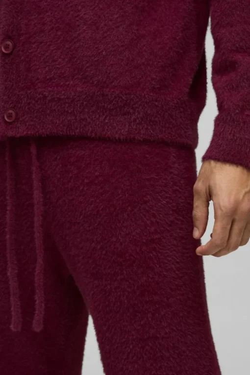 Relaxed Fit Fluffy Knitted Joggers