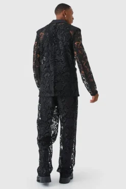 Relaxed Fit Lace Suit