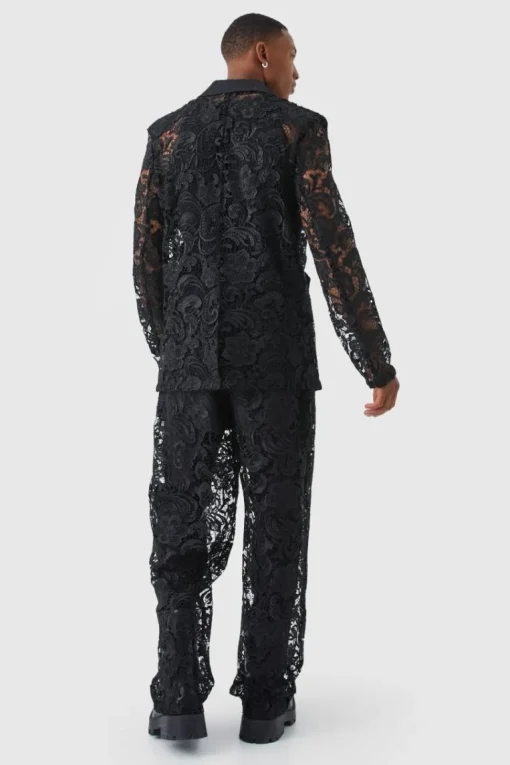Relaxed Fit Lace Suit