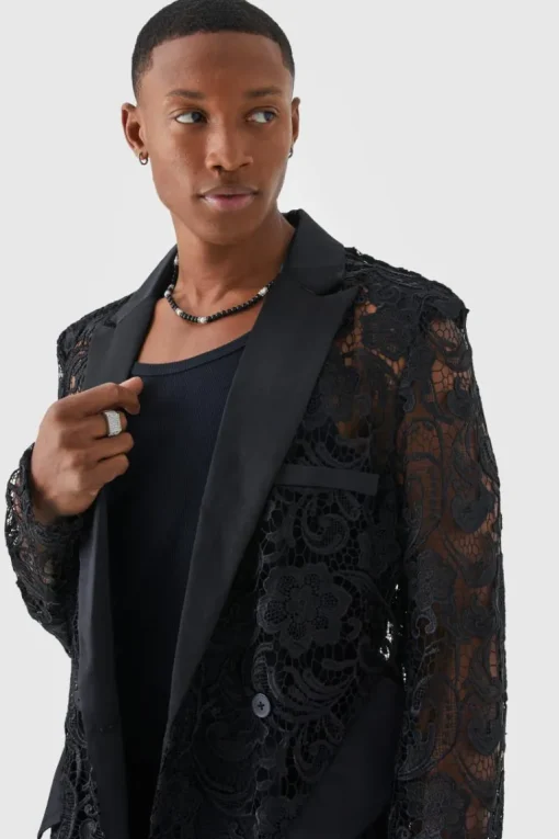 Relaxed Fit Lace Suit