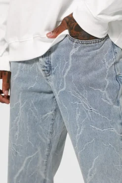 Relaxed Fit Lightning Jacquard Jeans