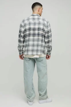 Relaxed Fit Rigid Seam Detail Jeans