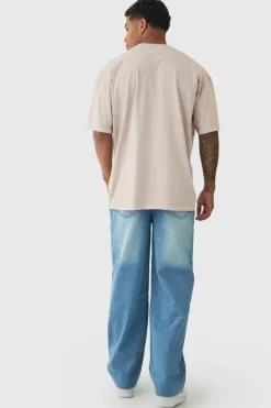 Relaxed Fit Rip & Repair Check Patchwork Jeans