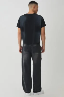Relaxed Fit Ripped Distressed Carpenter Jeans
