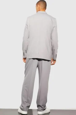 Relaxed Fit Single Breasted Suit Jacket