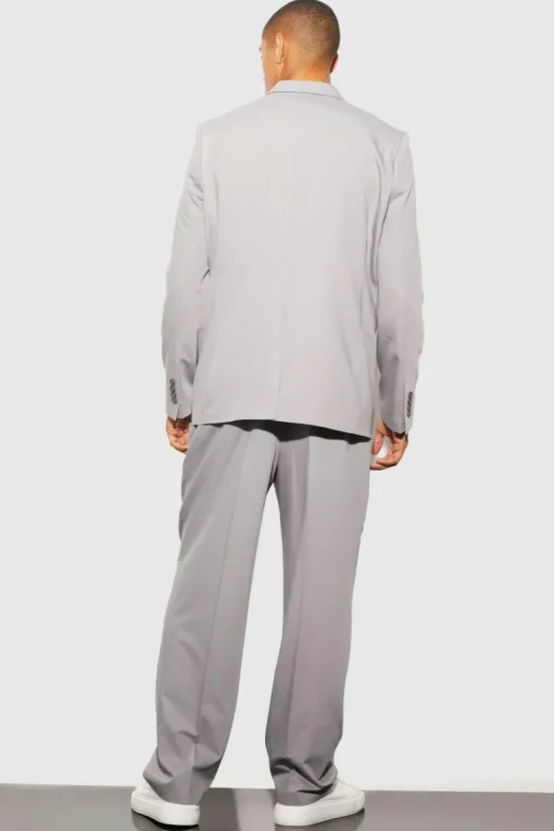 Relaxed Fit Single Breasted Suit Jacket