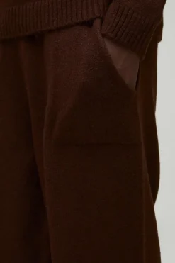 Relaxed Fit Split Hem Brushed Knit Joggers