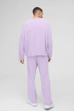 Relaxed Fit Super Fluffy Knitted Joggers