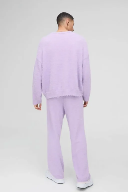 Relaxed Fit Super Fluffy Knitted Joggers