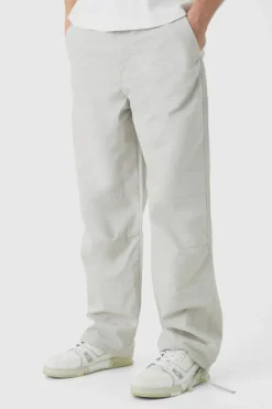 Relaxed Fit Textured Ripstop Trousers