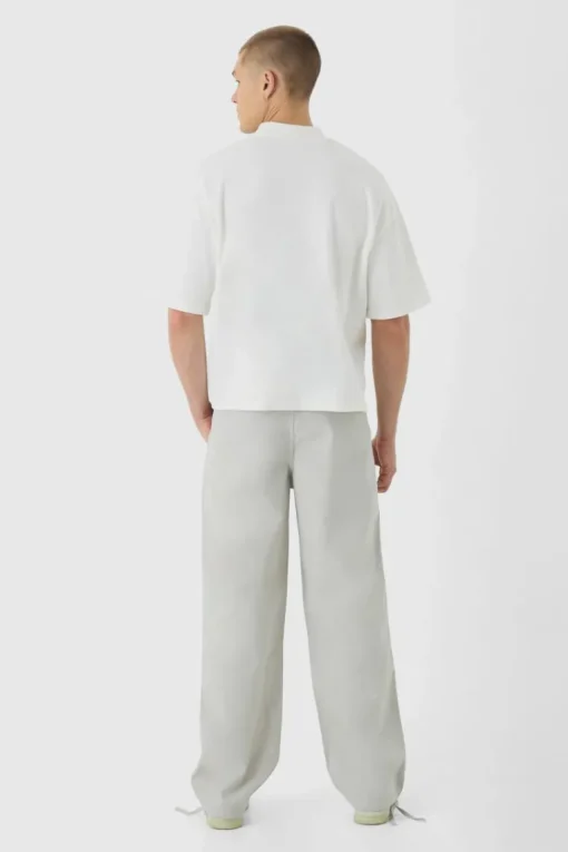 Relaxed Fit Textured Ripstop Trousers