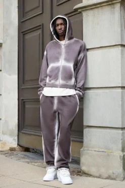 Relaxed Fit Washed Seam Joggers