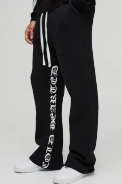 Relaxed Flare Gothic Gusset Print Jogger