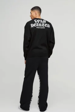 Relaxed Flare Gothic Gusset Print Jogger