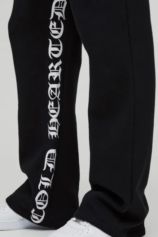 Relaxed Flare Gothic Gusset Print Jogger