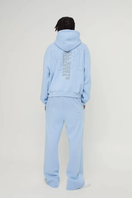 Relaxed Flare Official Varsity Distressed Gusset Jogger
