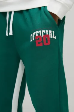 Relaxed Flare Official Varsity Distressed Gusset Jogger