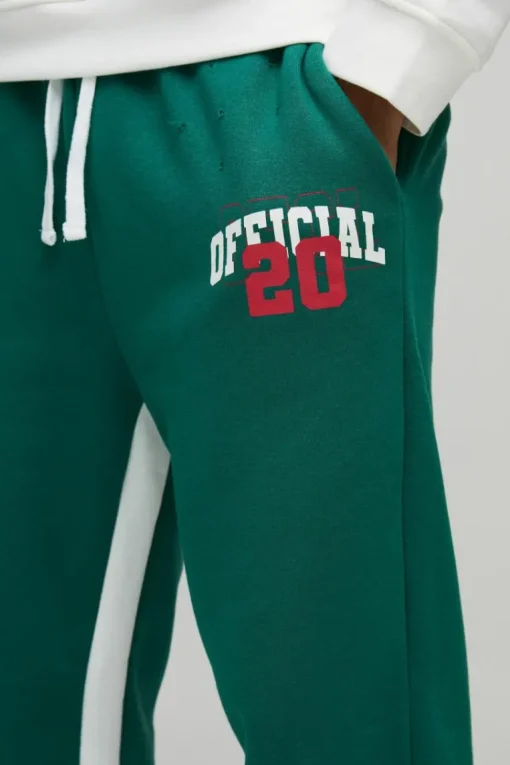Relaxed Flare Official Varsity Distressed Gusset Jogger