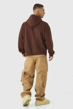 Relaxed Heavyweight Twill Panelled Cargo Trousers