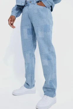 Relaxed Rigid Fabric Interest Jeans