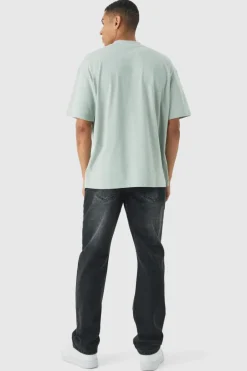 Relaxed Rigid Jean In Washed Black