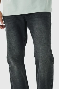 Relaxed Rigid Jean In Washed Black