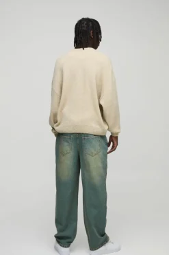 Relaxed Rigid Panelled Tinted Denim Jeans