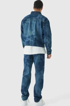 Renaissance Laser Print Denim Set