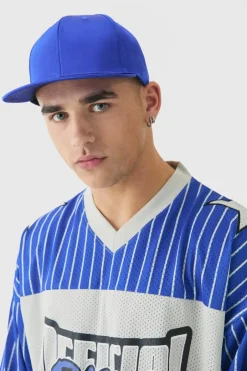 Satin Snapback In Blue