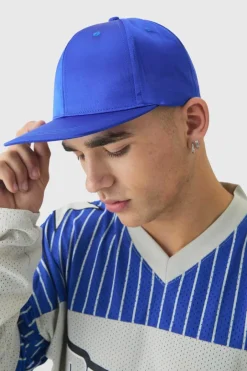 Satin Snapback In Blue