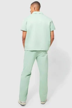 Short Sleeve Boxy Revere Popper Shirt