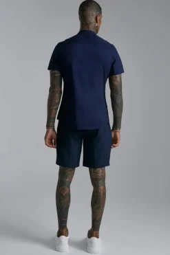 Short Sleeve Grandad Slim Fit Shirt