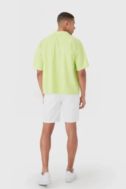Short Sleeve Ribbed Boxy Shirt