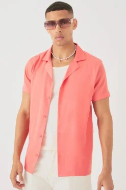 Short Sleeve Satin Shirt