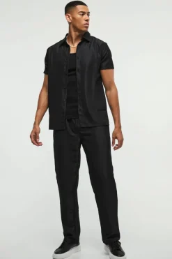 Short Sleeve Soft Twill Smart Shirt & Trouser Set