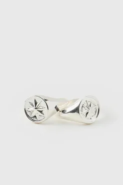 Silver Compass Rings In A 2 Pack