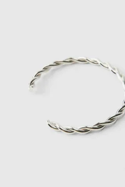 Silver Curved Bangle