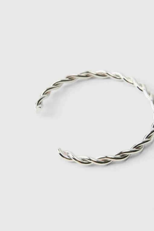 Silver Curved Bangle