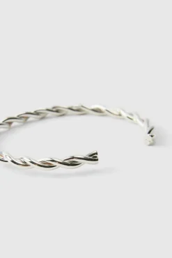 Silver Curved Bangle