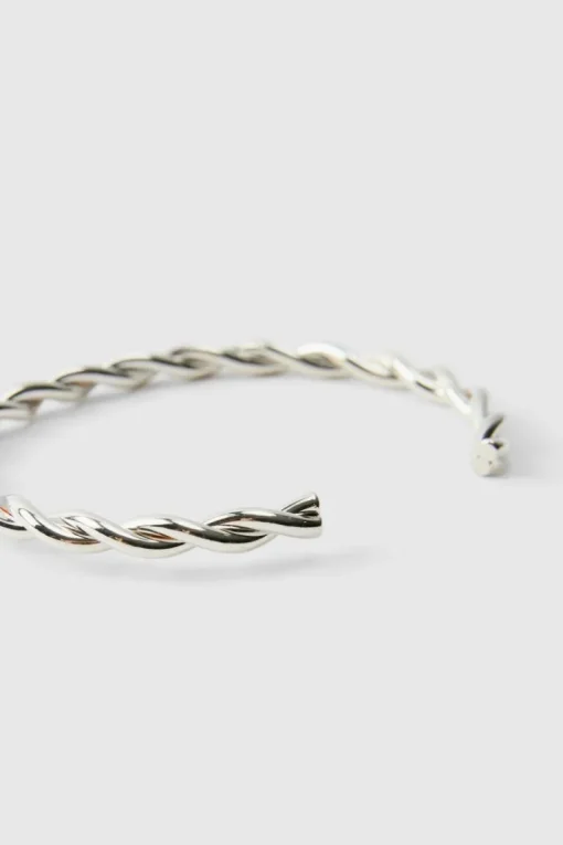 Silver Curved Bangle