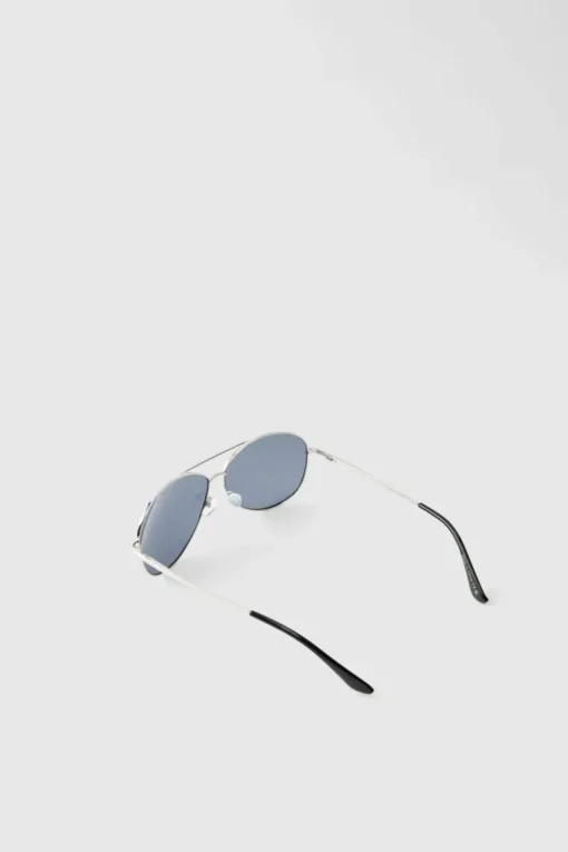 Silver Metal Navigator Sunglasses