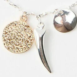 Silver Necklace With Charms
