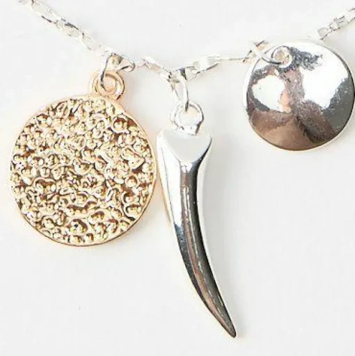 Silver Necklace With Charms
