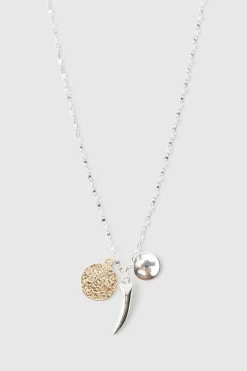 Silver Necklace With Charms